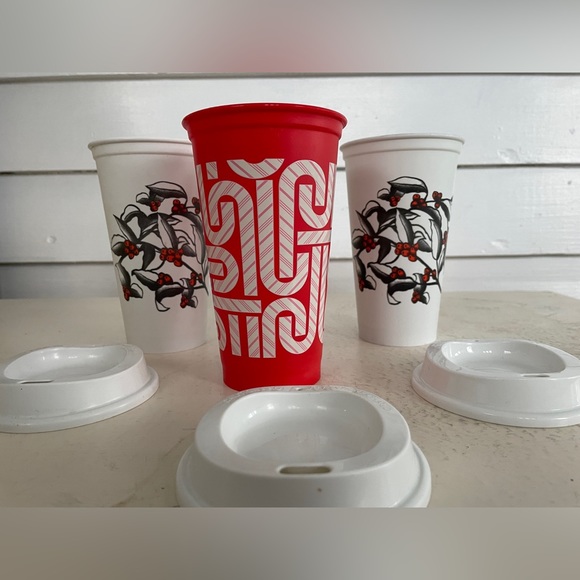 3X Reusable Starbucks Xmas Hot Cups - Picture 1 of 6